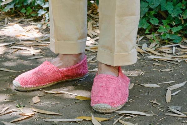 Espadrilles framboise en jute tressé - Naturelles - Image 15
