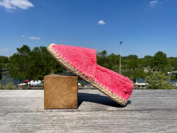 Espadrilles framboise en jute tressé - Naturelles - Image 5