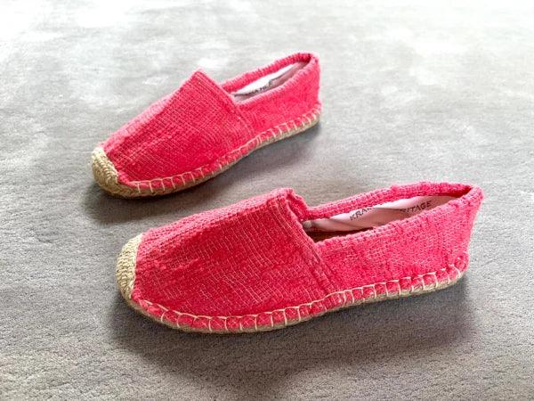 Espadrilles framboise en jute tressé - Naturelles - Image 7