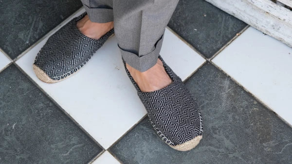 Espadrilles noires ébène en jute tressé - Diamond - Image 2
