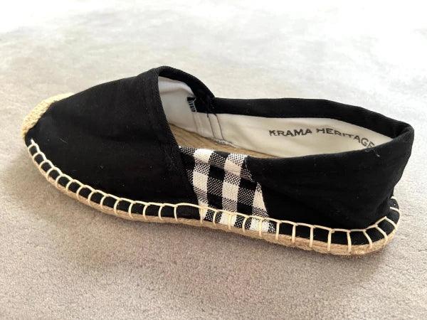 Espadrilles noires en jute tressé - Krama - Image 9