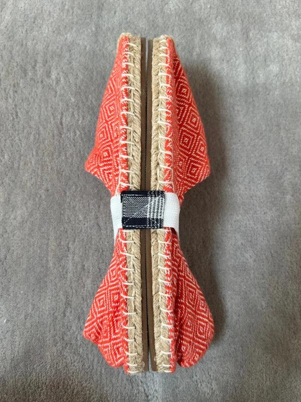 Espadrilles orange corail en jute tressé - Diamond - Image 4