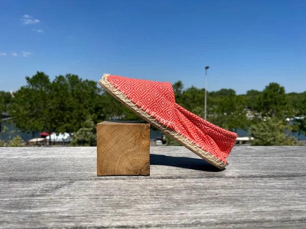 Espadrilles orange corail en jute tressé - Diamond - Image 5