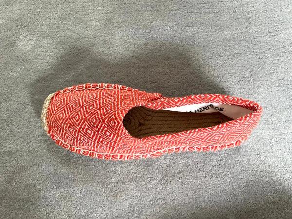 Espadrilles orange corail en jute tressé - Diamond - Image 6