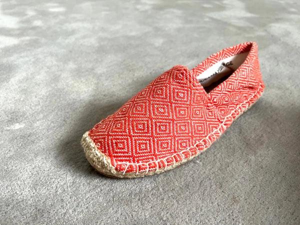 Espadrilles orange corail en jute tressé - Diamond - Image 9