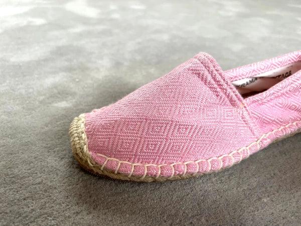 Espadrilles rose clair en jute tressé - Diamond - Image 2