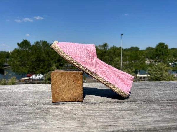 Espadrilles rose clair en jute tressé - Diamond - Image 3