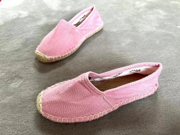 Espadrilles rose clair en jute tressé - Diamond - Image 5