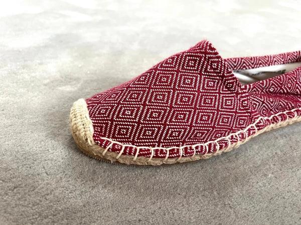 Espadrilles rouge brique en jute tressé - Diamond - Image 4