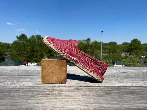 Espadrilles rouge brique en jute tressé - Diamond - Image 5