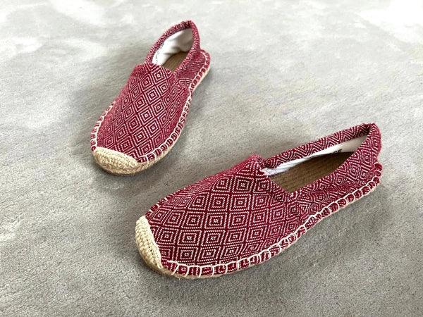 Espadrilles rouge brique en jute tressé - Diamond - Image 9