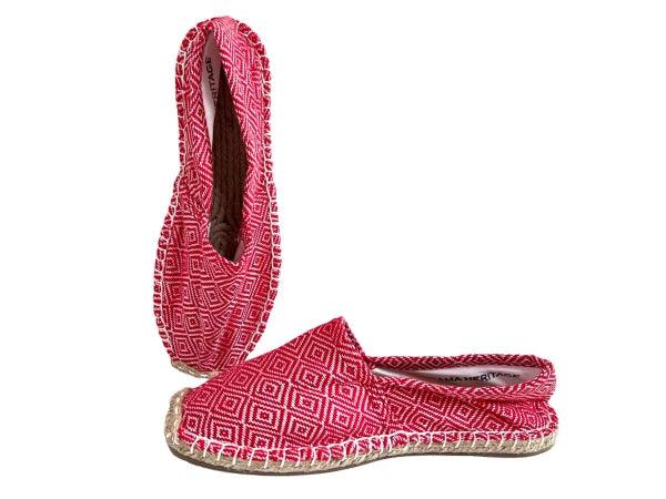 Espadrilles rouge coquelicot en jute tressé - Diamond - Image 4