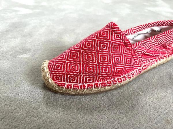 Espadrilles rouge coquelicot en jute tressé - Diamond - Image 5