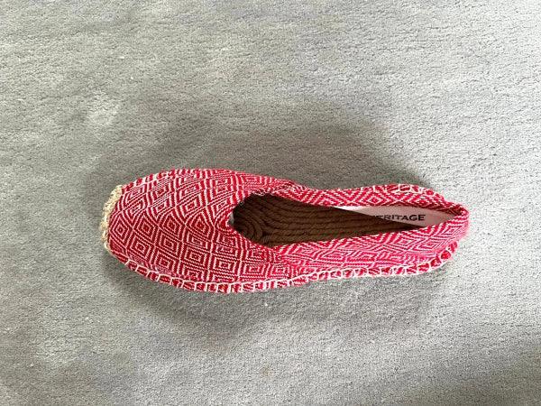 Espadrilles rouge coquelicot en jute tressé - Diamond - Image 6