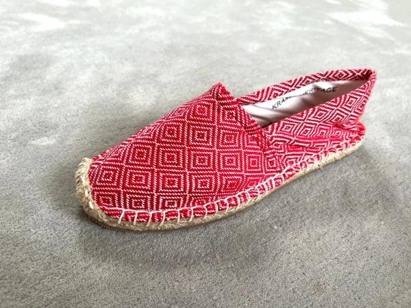 Espadrilles rouge coquelicot en jute tressé - Diamond - Image 7