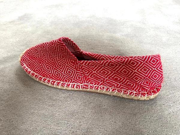 Espadrilles rouge coquelicot en jute tressé - Diamond - Image 8