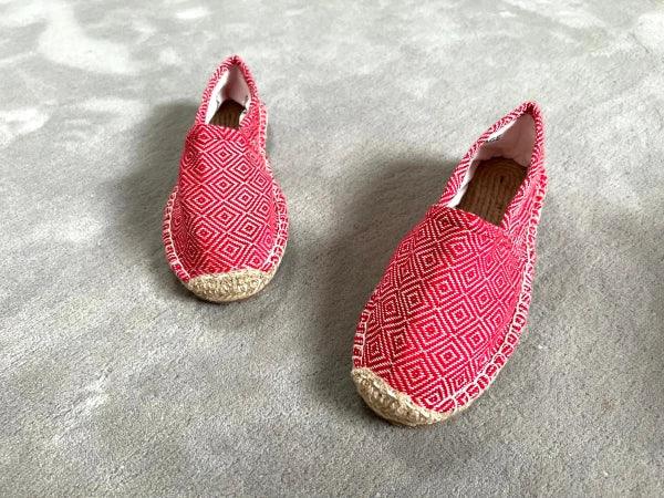 Espadrilles rouge coquelicot en jute tressé - Diamond - Image 9
