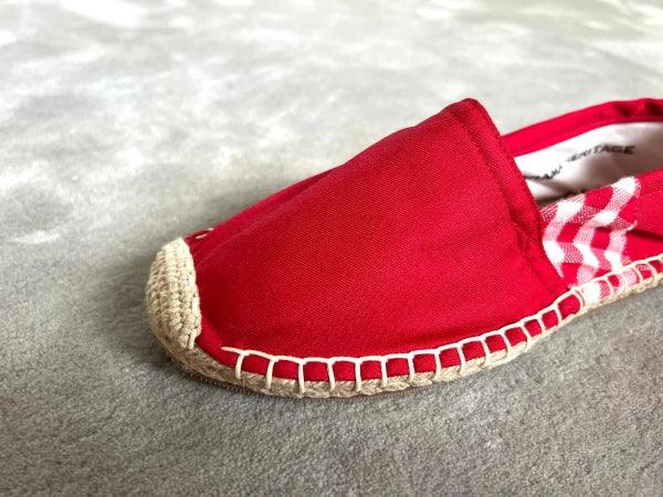 Espadrilles rouge en jute tressé - Krama - Image 3