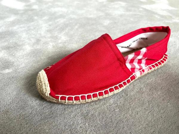 Espadrilles rouge en jute tressé - Krama - Image 5
