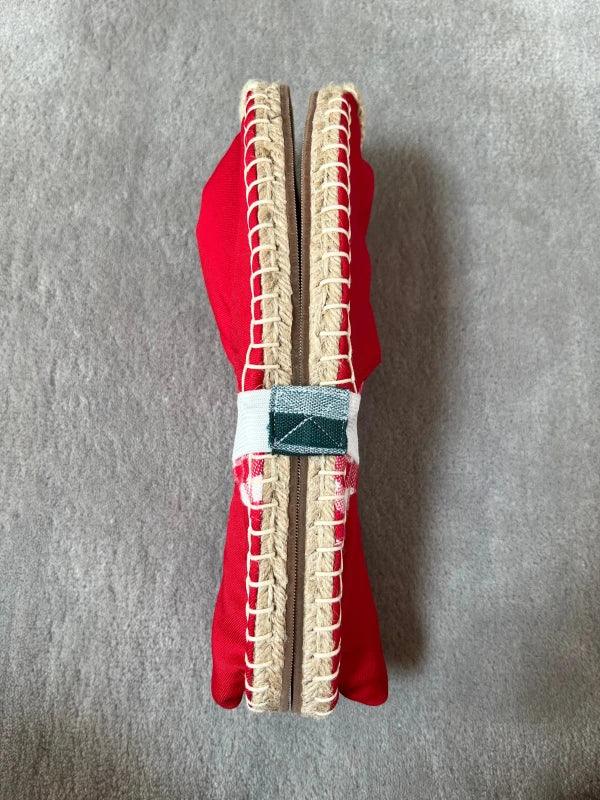 Espadrilles rouge en jute tressé - Krama - Image 8