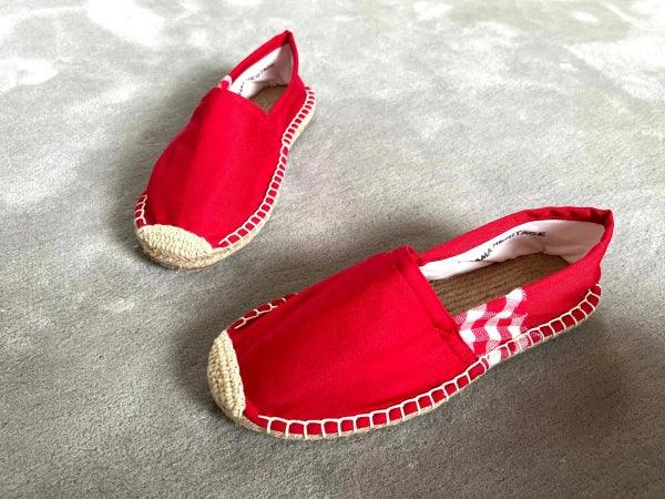 Espadrilles rouge en jute tressé - Krama - Image 9
