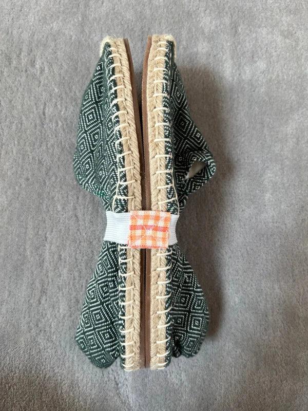 Espadrilles vert forêt en jute tressé - Diamond - Image 3