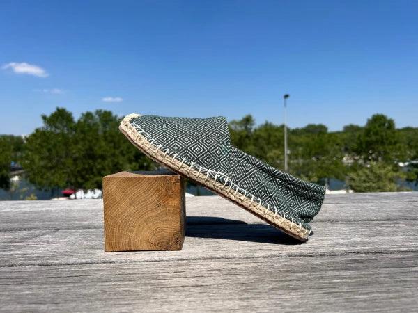 Espadrilles vert forêt en jute tressé - Diamond - Image 4