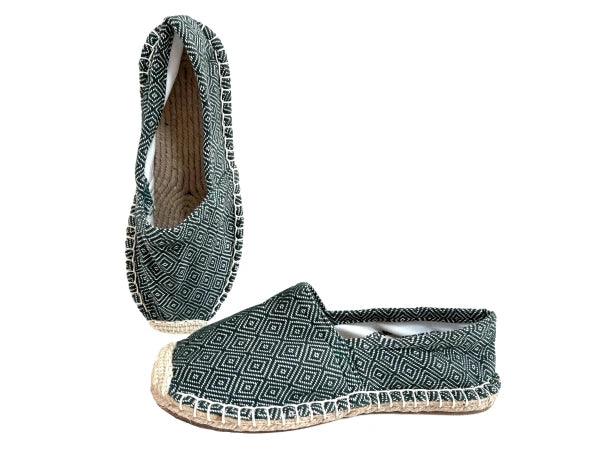 Espadrilles vert forêt en jute tressé - Diamond - Image 7
