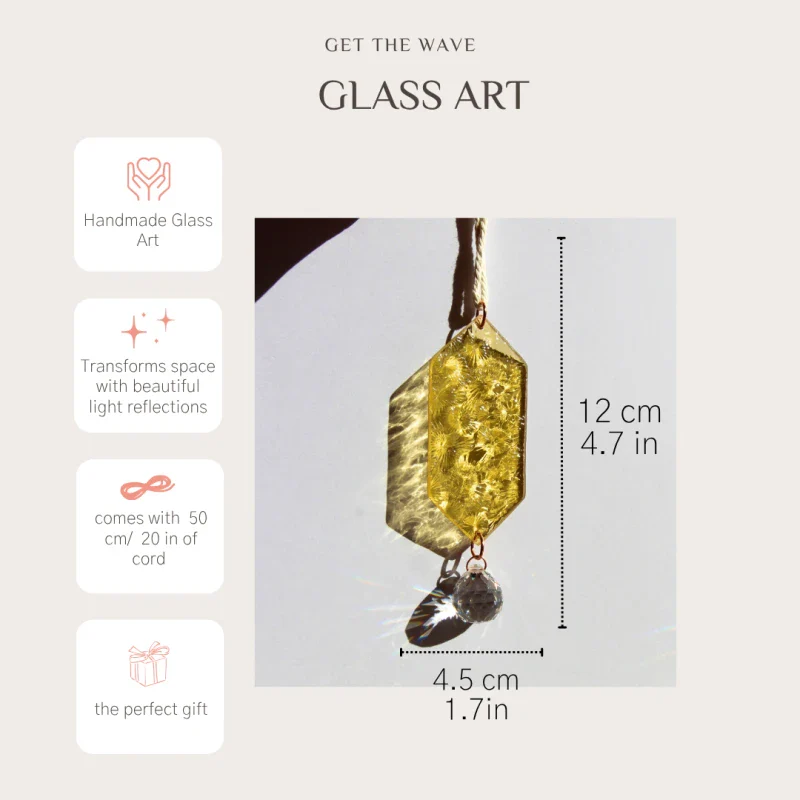 Attrape-soleil en Verre Sculpté, Fait Main - Image 12