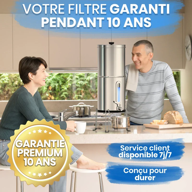 Filtre à Eau en acier inoxydable par Gravité 8,5L - Image 8