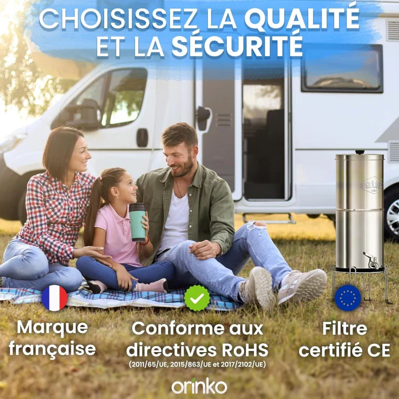 Filtre à Eau par Gravité 8,5L avec 4 Cartouches - Image 2