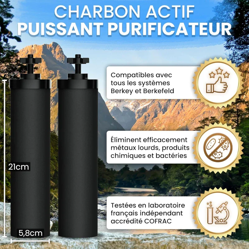 Filtre à Eau par Gravité 8,5L avec 4 Cartouches - Image 6