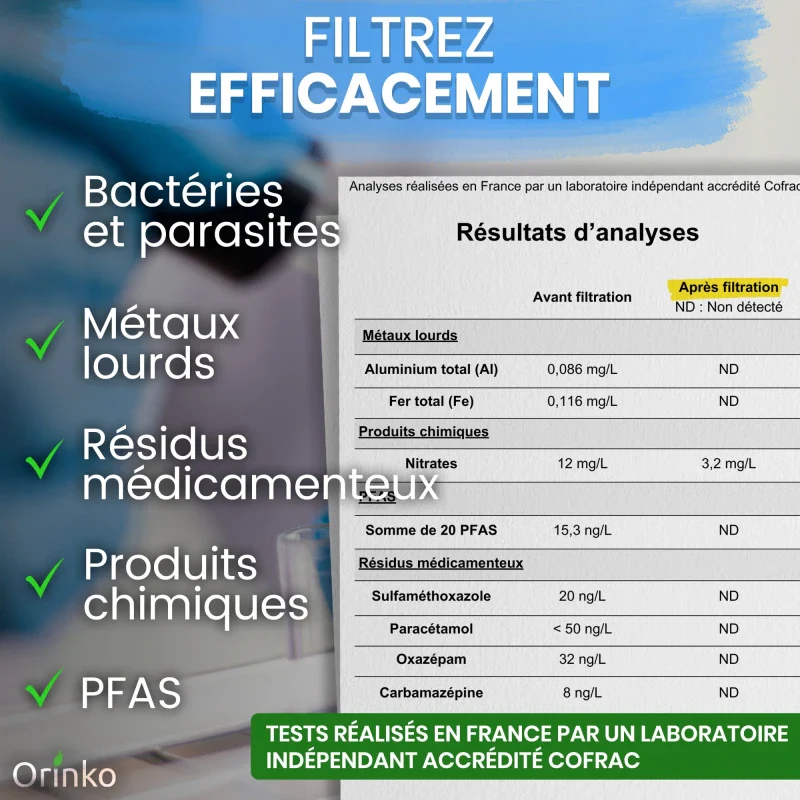 Filtre à Eau par Gravité 5,6 L en acier inoxydable - Image 5