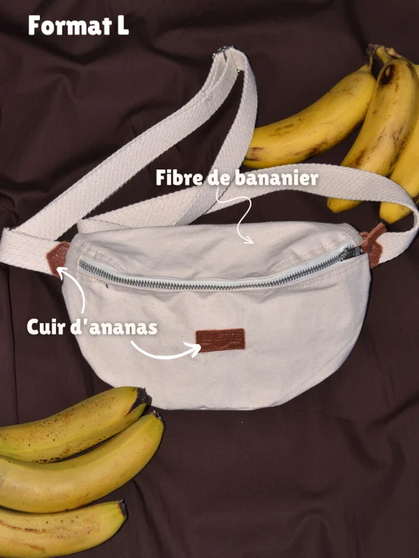 Grand sac banane vegan à partir de banane et ananas - Naturel - Image 16