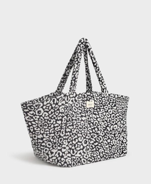 Grand sac cabas effet serviette en coton bio -  Dalmatien Coco - Image 4