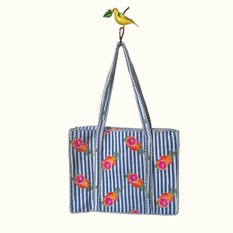 Grand tote bag à Zip  – "Blood Orange Breeze" - Image 4