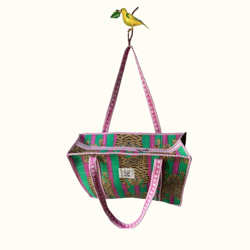 Grand tote bag à Zip -  "Lollipop Tiger" - Image 2