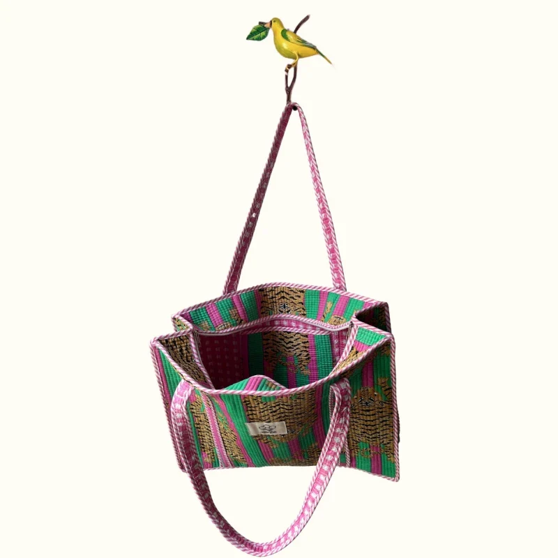 Grand tote bag à Zip -  "Lollipop Tiger" - Image 3