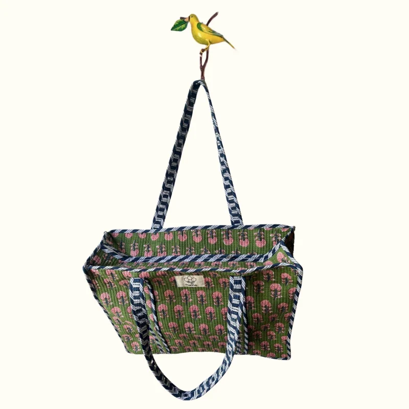 Grand tote bag à Zip  "Pink Grove in Forest" - Image 2