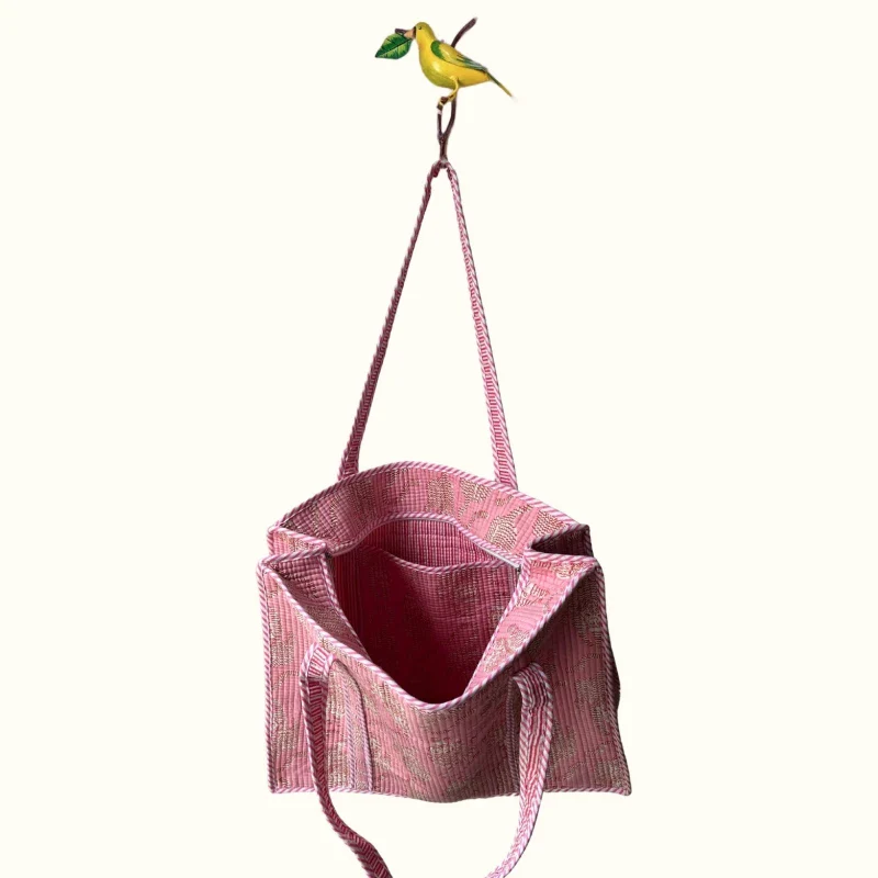 Grand tote bag à Zip  "Pinky life of a tiger" - Image 3