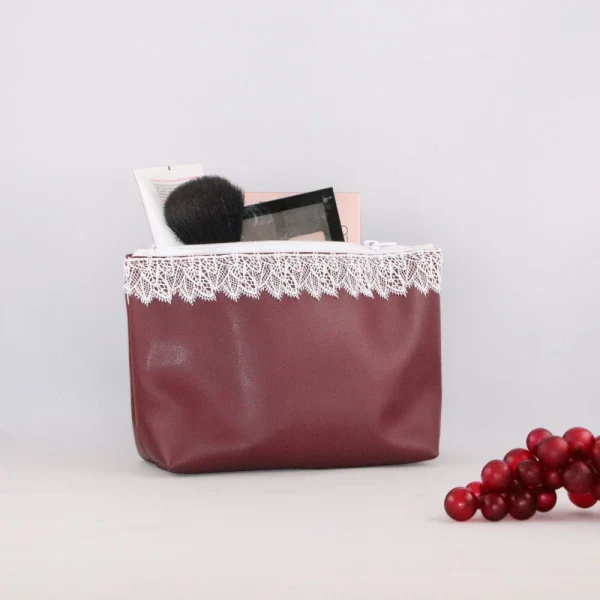 Grande trousse triangle en alter-cuir de raisin - Image 7