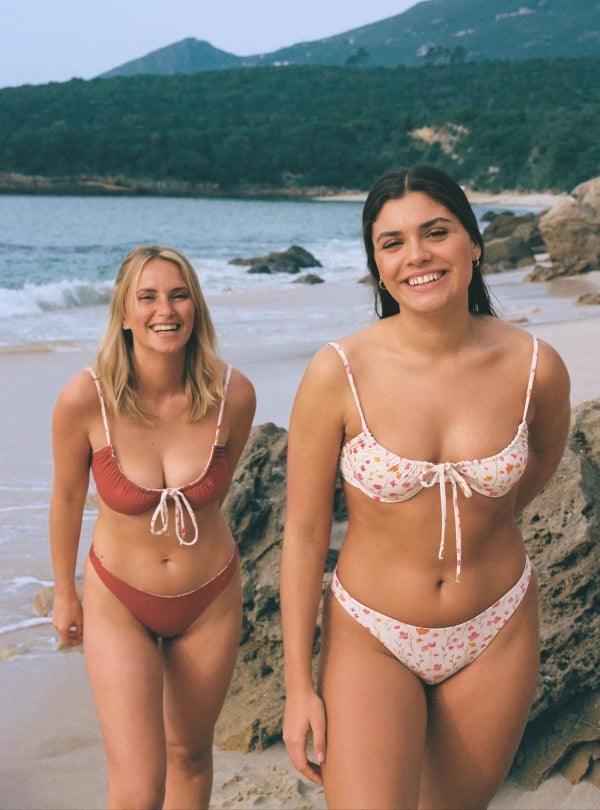 Haut de maillot de bain Fleurs/Terracotta - Sumba - Image 6