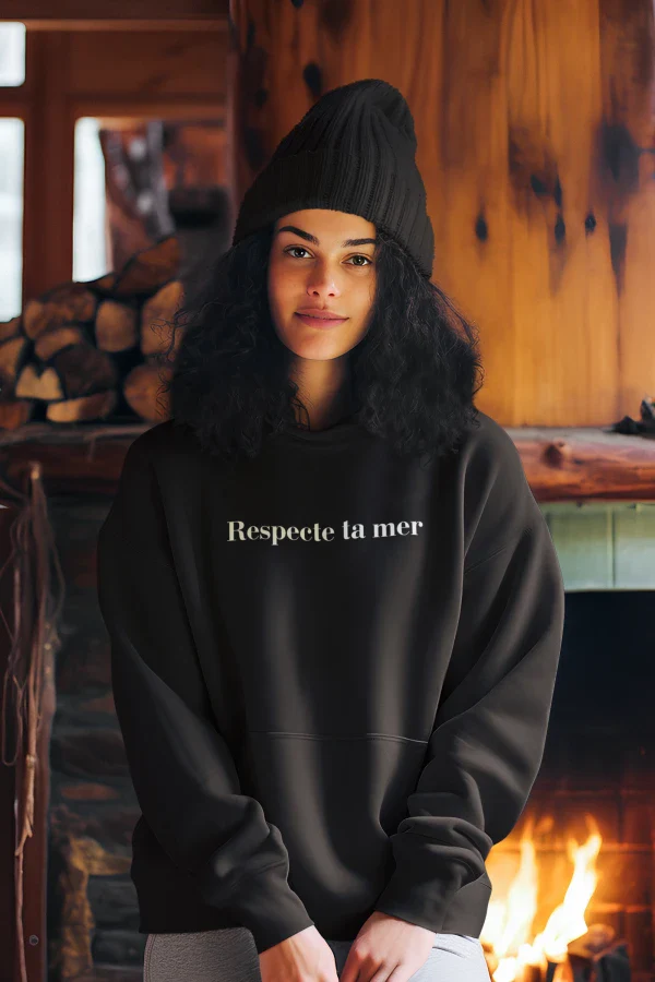 Hoody unisexe en coton bio - Respecte ta mer - Image 12