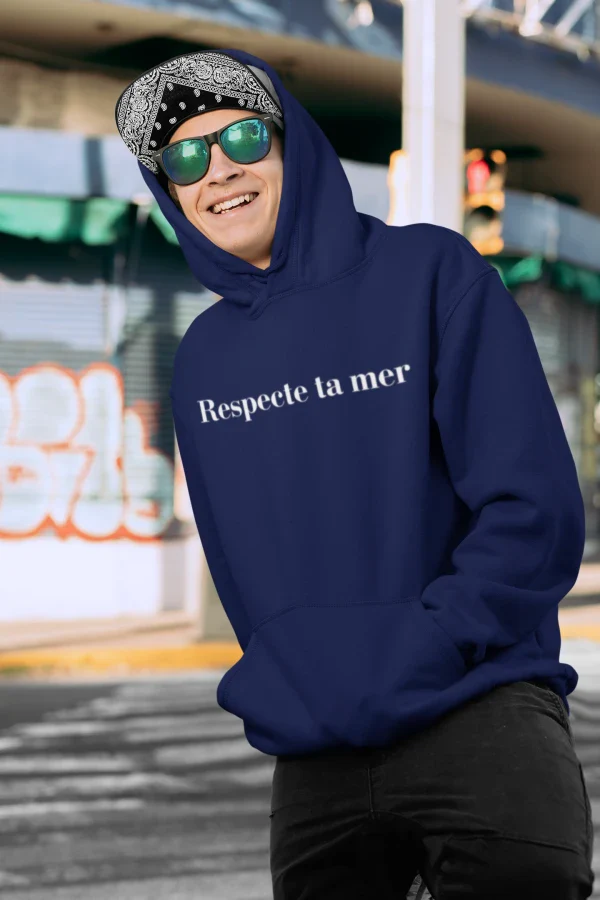 Hoody unisexe en coton bio - Respecte ta mer - Image 4