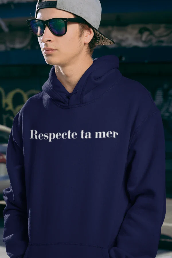 Hoody unisexe en coton bio - Respecte ta mer - Image 5