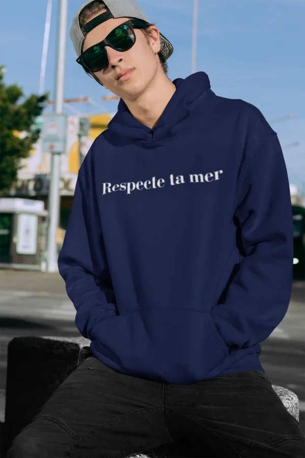 Hoody unisexe en coton bio - Respecte ta mer - Image 6