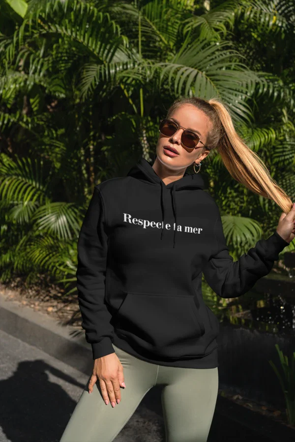 Hoody unisexe en coton bio - Respecte ta mer - Image 8