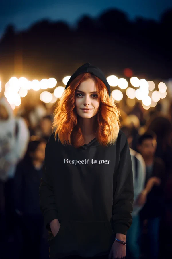 Hoody unisexe en coton bio - Respecte ta mer - Image 9