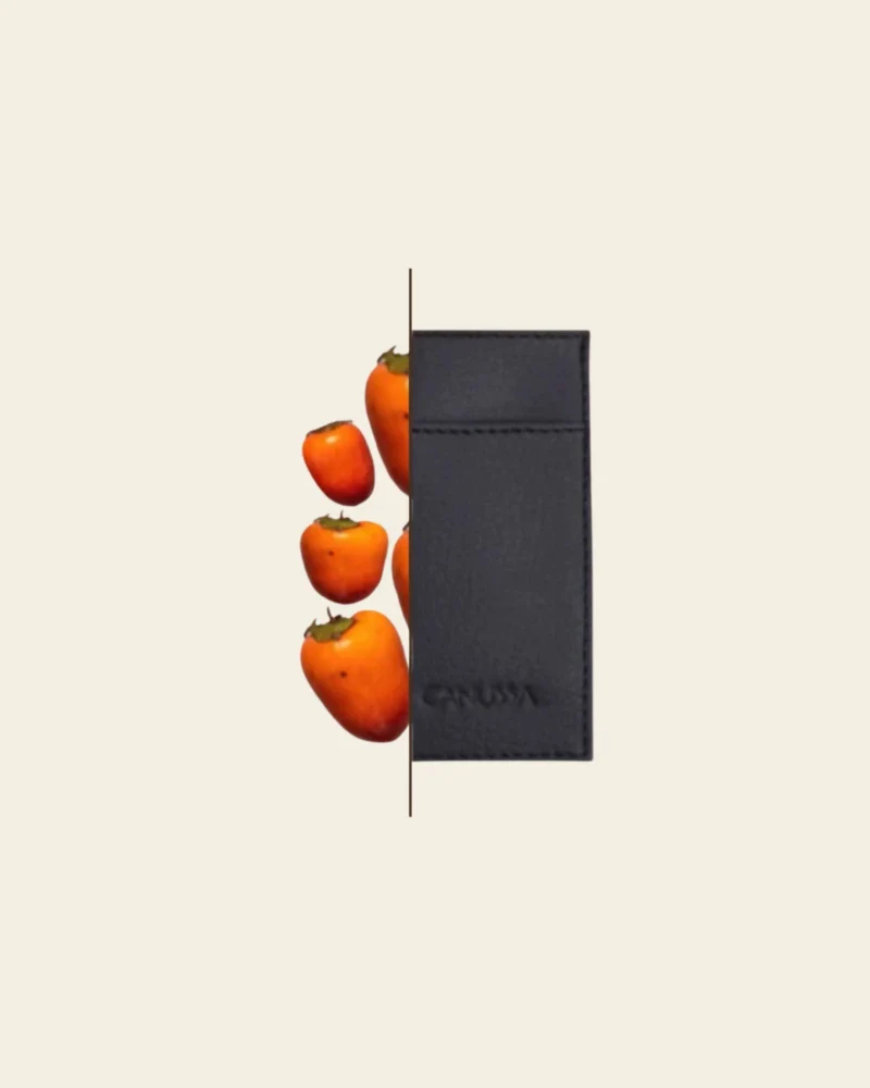 Porte carte noir minimaliste en cuir végan - - Image 8