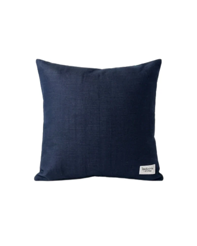 Housse de coussin Kachin bleu et turquoise - Image 3